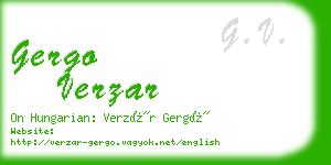 gergo verzar business card